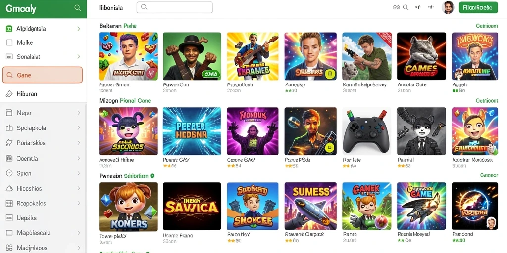 Screenshot memperlihatkan grafik yang memukau dan tema permainan.