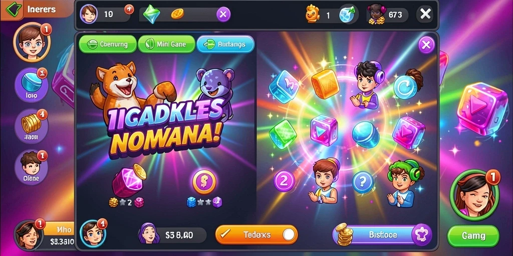 Level permainan yang penuh tantangan dan seru.