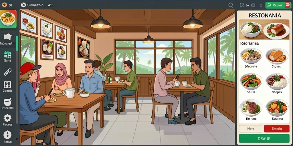 Tangkapan layar menunjukkan fitur sosial dalam permainan.